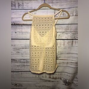 Venus Cream/Tan Lace Tankini size 12 NWOT